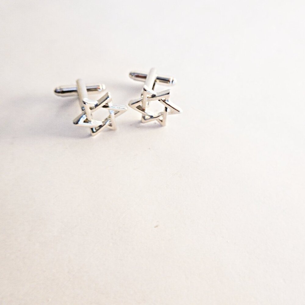 Silver Star of David Cufflinks